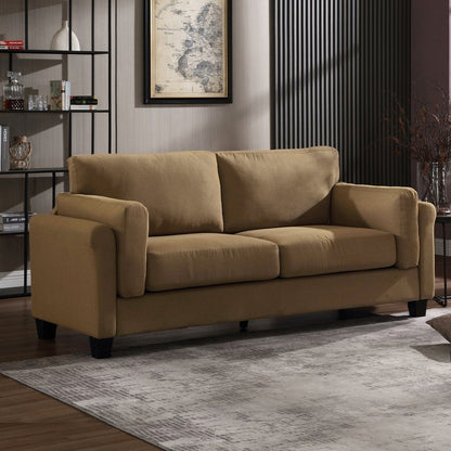 Canapé à deux accoudoirs moderne Morden Fort, canapé à assise profonde, coussins de dossier rembourrés, tissu rembourré durable