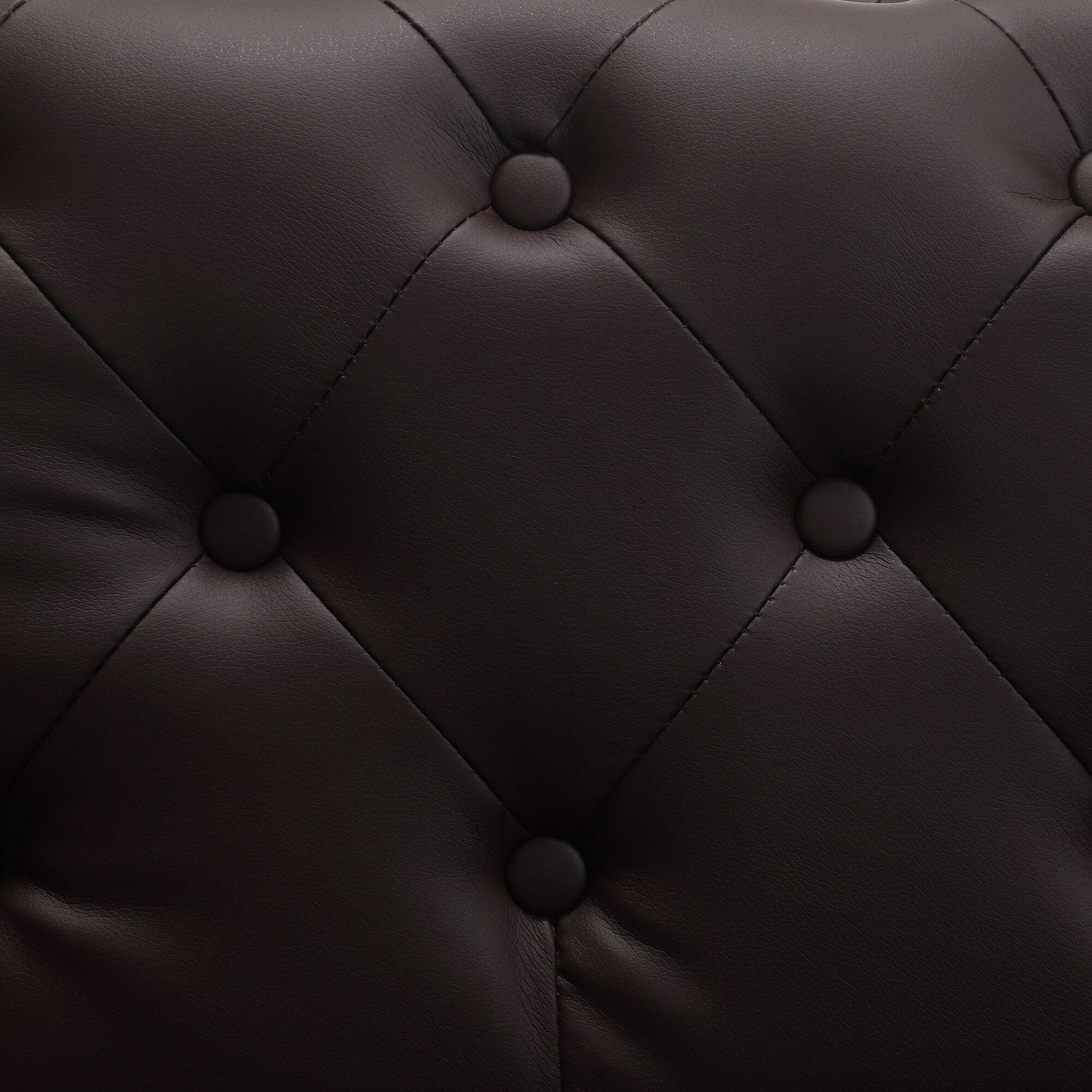 Canapé moderne en velours Morden Fort avec capitonnage à boutons, cadre en bois massif et pieds en fer