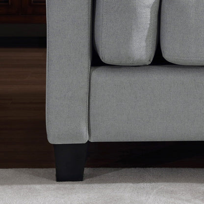 Canapé à deux accoudoirs moderne Morden Fort, canapé à assise profonde, coussins de dossier rembourrés, tissu rembourré durable