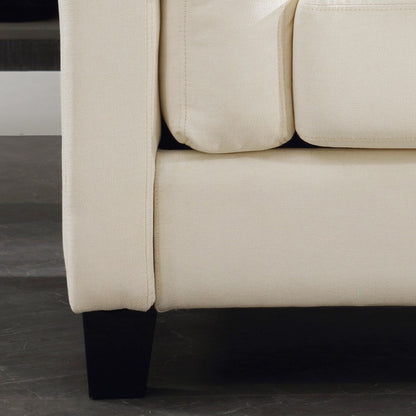 Canapé à deux accoudoirs moderne Morden Fort, canapé à assise profonde, coussins de dossier rembourrés, tissu rembourré durable