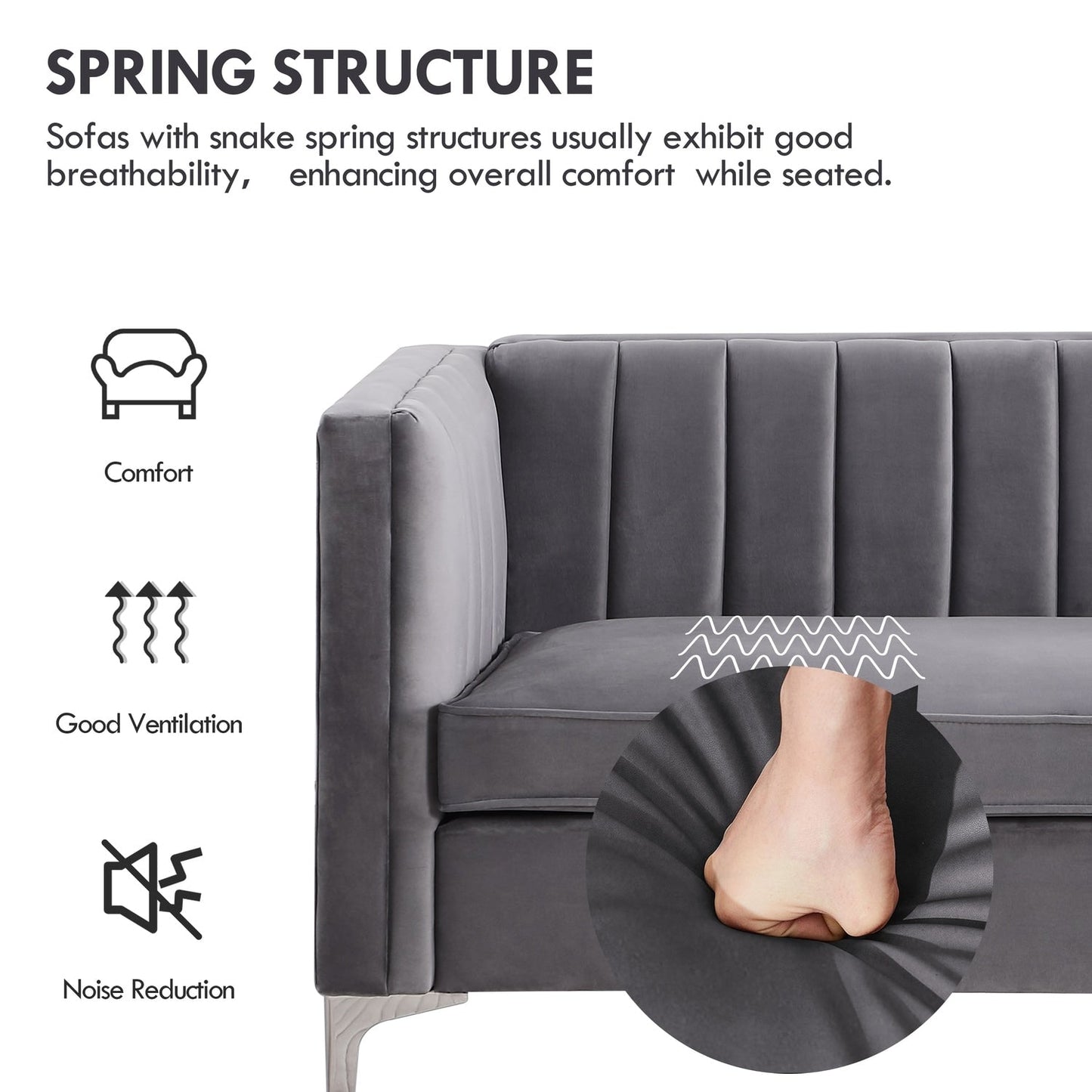 Canapé d'appoint rembourré Morden Fort pour salon