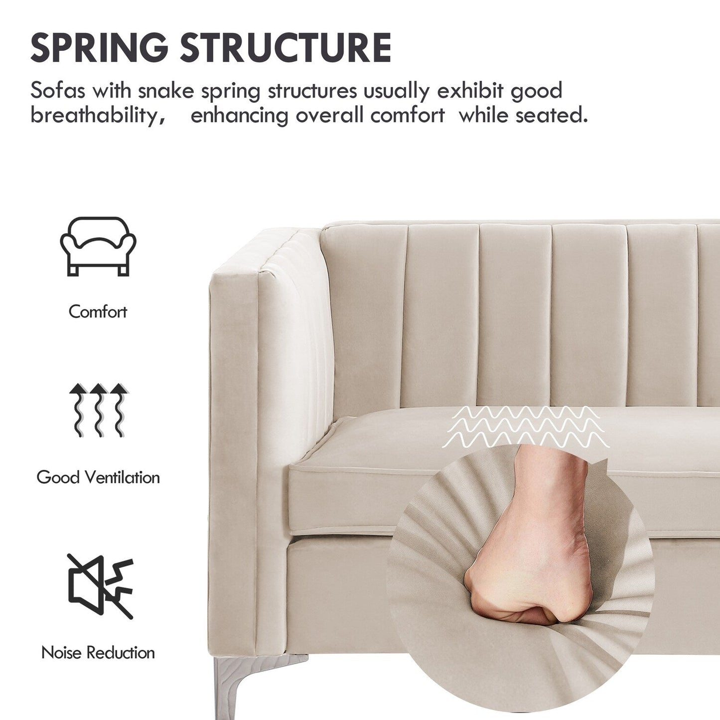 Canapé d'appoint rembourré Morden Fort pour salon