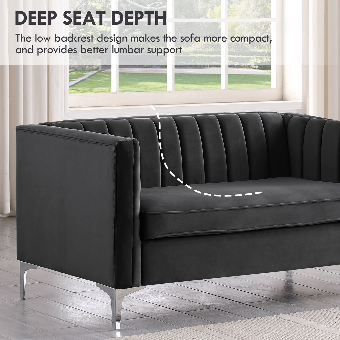 Canapé d'appoint rembourré Morden Fort pour salon