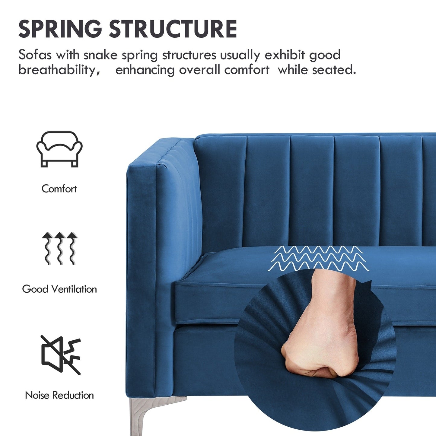 Canapé d'appoint rembourré Morden Fort pour salon