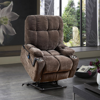 Fauteuil inclinable motorisé pour personnes âgées, position infinie, inclinable à 180° avec massage thermique