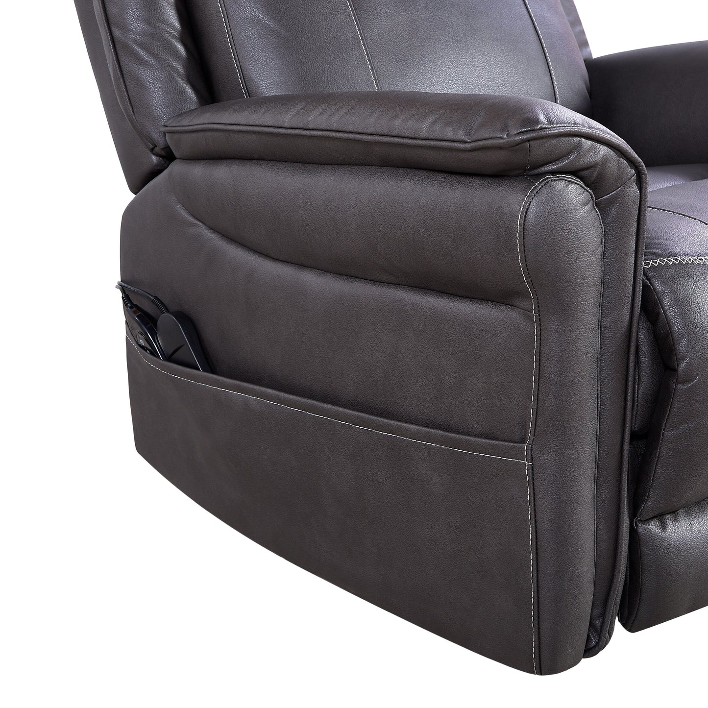 Fauteuil inclinable pivotant motorisé - Rotation à 240° avec massage par vibration à 8 points, chauffage lombaire réglable