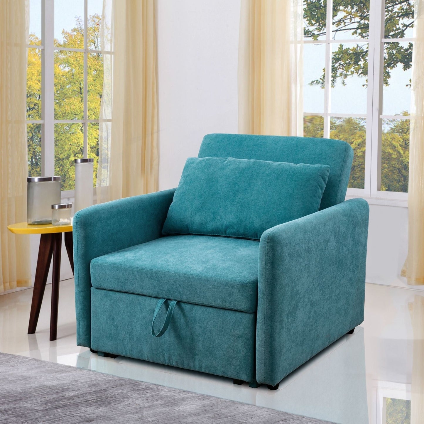 Canapé-lit pliable multifonction en tissu