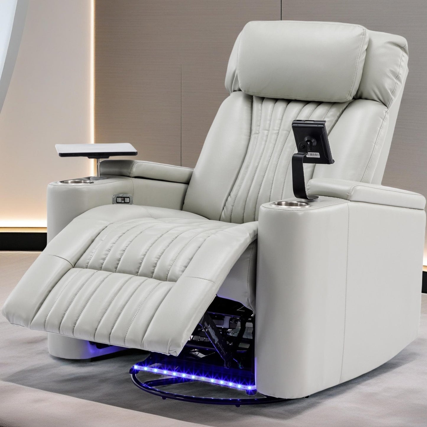 Fauteuil inclinable électrique multifonctionnel pivotant à 270° pour home cinéma