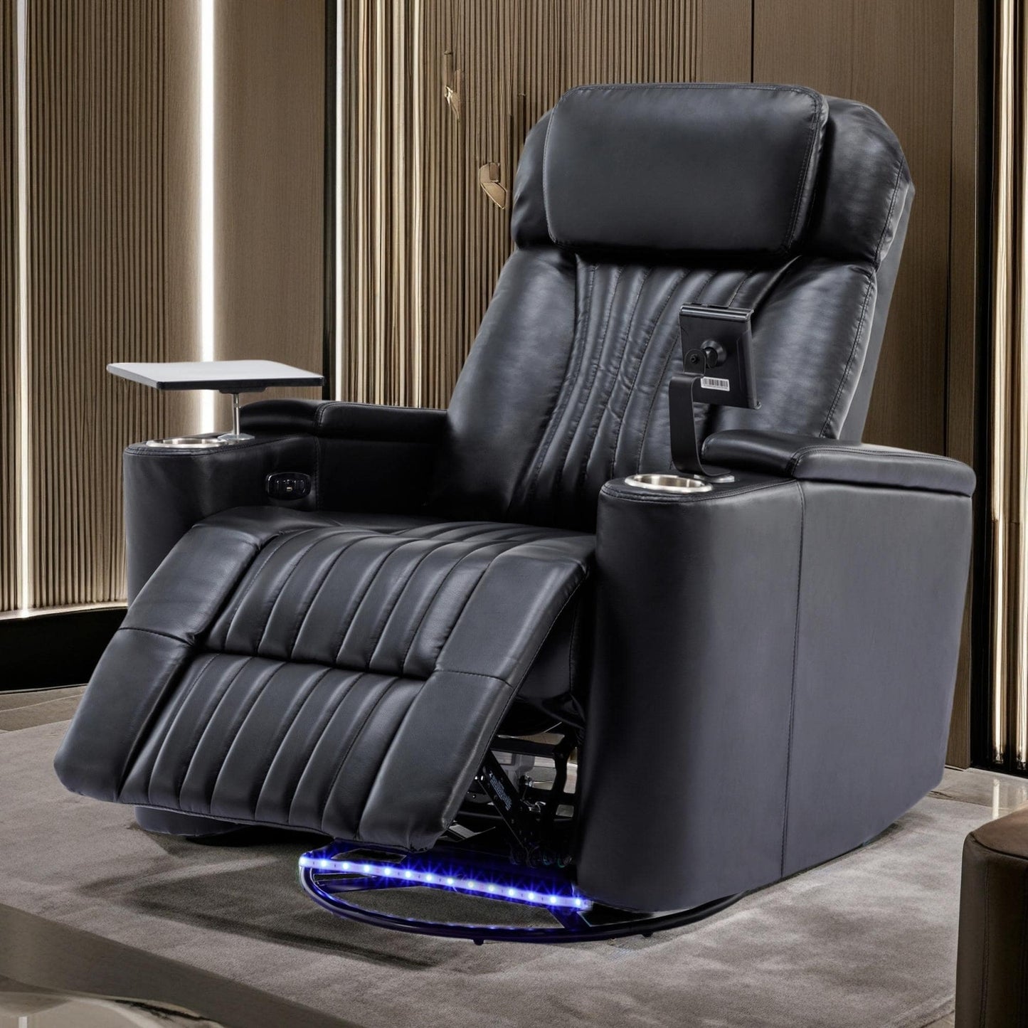 Fauteuil inclinable électrique multifonctionnel pivotant à 270° pour home cinéma