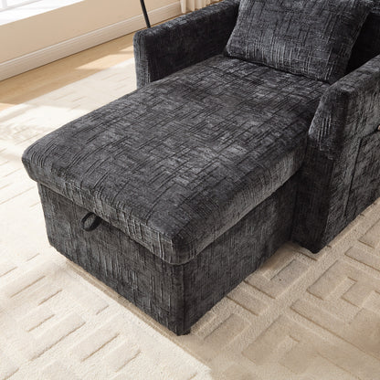 Canapé inclinable multifonction pour personne paresseuse, dossier de rangement avec support pour téléphone portable, fauteuil de loisirs simple en chenille