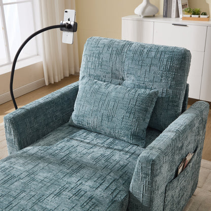 Canapé inclinable multifonction pour personne paresseuse, dossier de rangement avec support pour téléphone portable, fauteuil de loisirs simple en chenille
