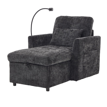 Canapé inclinable multifonction pour personne paresseuse, dossier de rangement avec support pour téléphone portable, fauteuil de loisirs simple en chenille