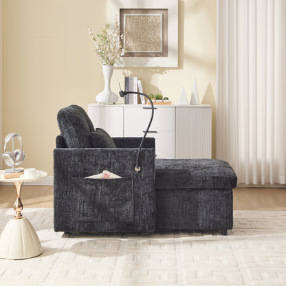Canapé inclinable multifonction pour personne paresseuse, dossier de rangement avec support pour téléphone portable, fauteuil de loisirs simple en chenille