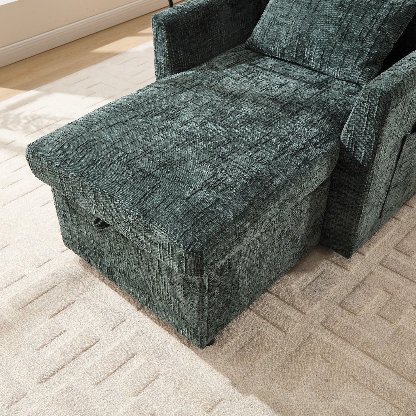 Canapé inclinable multifonction pour personne paresseuse, dossier de rangement avec support pour téléphone portable, fauteuil de loisirs simple en chenille