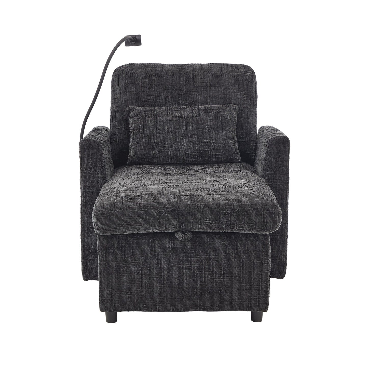 Canapé inclinable multifonction pour personne paresseuse, dossier de rangement avec support pour téléphone portable, fauteuil de loisirs simple en chenille