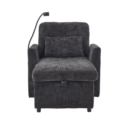 Canapé inclinable multifonction pour personne paresseuse, dossier de rangement avec support pour téléphone portable, fauteuil de loisirs simple en chenille