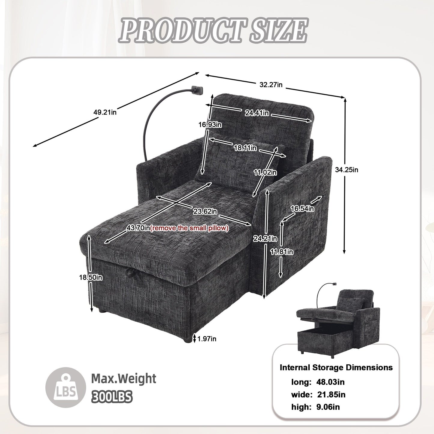 Canapé inclinable multifonction pour personne paresseuse, dossier de rangement avec support pour téléphone portable, fauteuil de loisirs simple en chenille