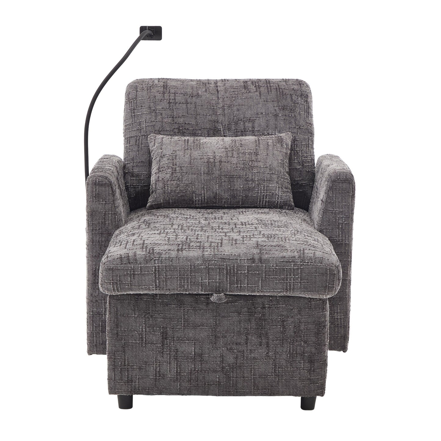 Canapé inclinable multifonction pour personne paresseuse, dossier de rangement avec support pour téléphone portable, fauteuil de loisirs simple en chenille