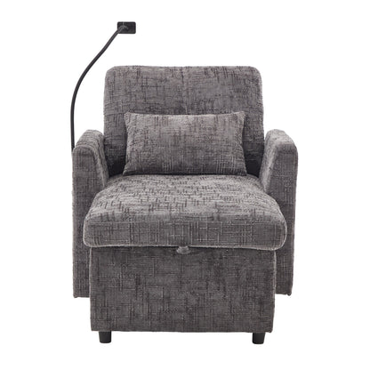 Canapé inclinable multifonction pour personne paresseuse, dossier de rangement avec support pour téléphone portable, fauteuil de loisirs simple en chenille