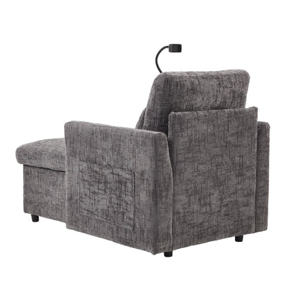 Canapé inclinable multifonction pour personne paresseuse, dossier de rangement avec support pour téléphone portable, fauteuil de loisirs simple en chenille