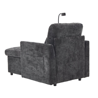 Canapé inclinable multifonction pour personne paresseuse, dossier de rangement avec support pour téléphone portable, fauteuil de loisirs simple en chenille