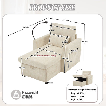 Canapé inclinable multifonction pour personne paresseuse, dossier de rangement avec support pour téléphone portable, fauteuil de loisirs simple en chenille