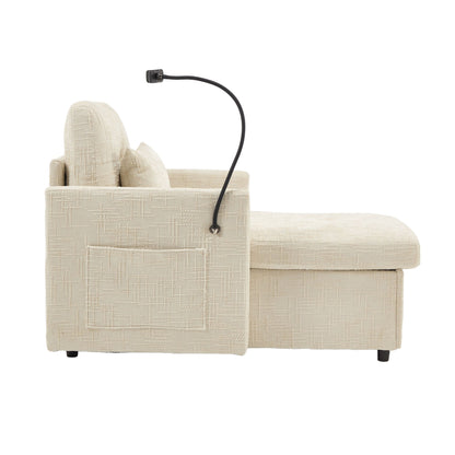 Canapé inclinable multifonction pour personne paresseuse, dossier de rangement avec support pour téléphone portable, fauteuil de loisirs simple en chenille