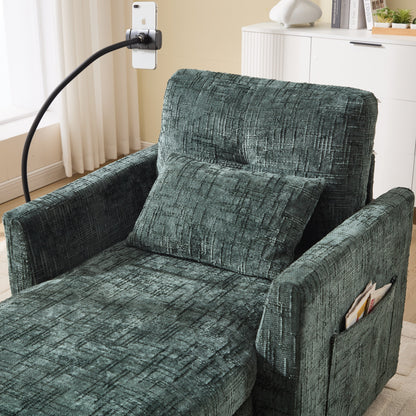 Canapé inclinable multifonction pour personne paresseuse, dossier de rangement avec support pour téléphone portable, fauteuil de loisirs simple en chenille