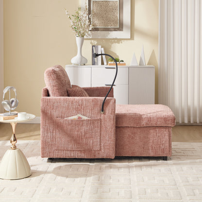 Canapé inclinable multifonction pour personne paresseuse, dossier de rangement avec support pour téléphone portable, fauteuil de loisirs simple en chenille