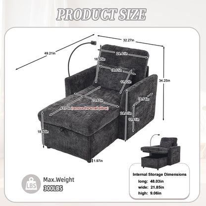 Canapé inclinable multifonction pour personne paresseuse, dossier de rangement avec support pour téléphone portable, fauteuil de loisirs simple en chenille