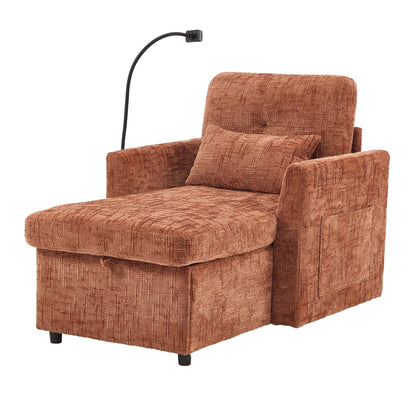 Canapé inclinable multifonction pour personne paresseuse, dossier de rangement avec support pour téléphone portable, fauteuil de loisirs simple en chenille
