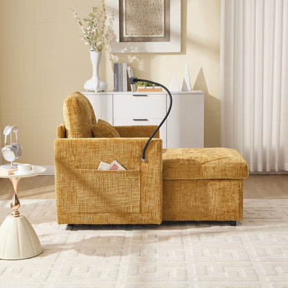 Canapé inclinable multifonction pour personne paresseuse, dossier de rangement avec support pour téléphone portable, fauteuil de loisirs simple en chenille