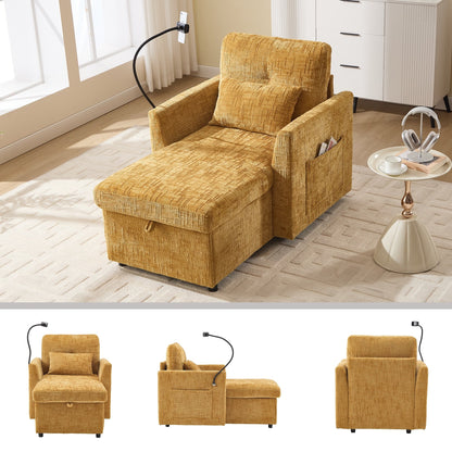 Canapé inclinable multifonction pour personne paresseuse, dossier de rangement avec support pour téléphone portable, fauteuil de loisirs simple en chenille