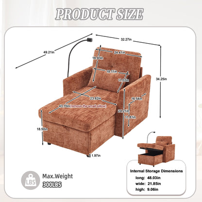 Canapé inclinable multifonction pour personne paresseuse, dossier de rangement avec support pour téléphone portable, fauteuil de loisirs simple en chenille