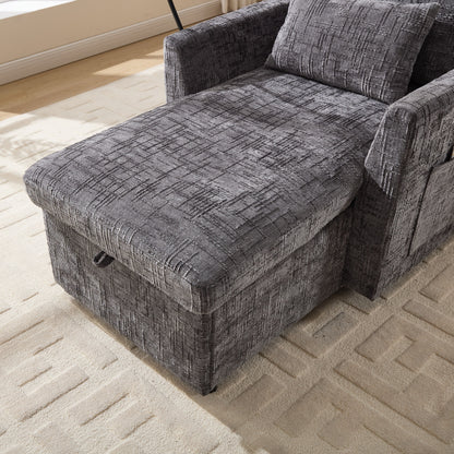 Canapé inclinable multifonction pour personne paresseuse, dossier de rangement avec support pour téléphone portable, fauteuil de loisirs simple en chenille