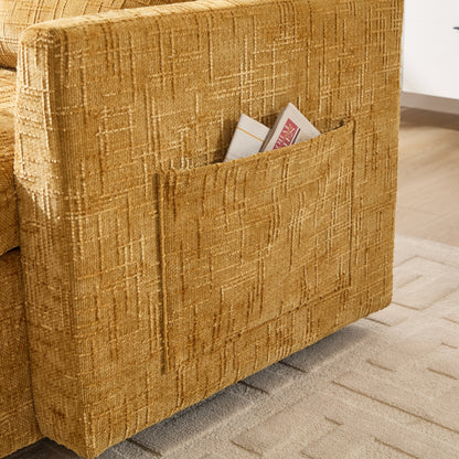 Canapé inclinable multifonction pour personne paresseuse, dossier de rangement avec support pour téléphone portable, fauteuil de loisirs simple en chenille