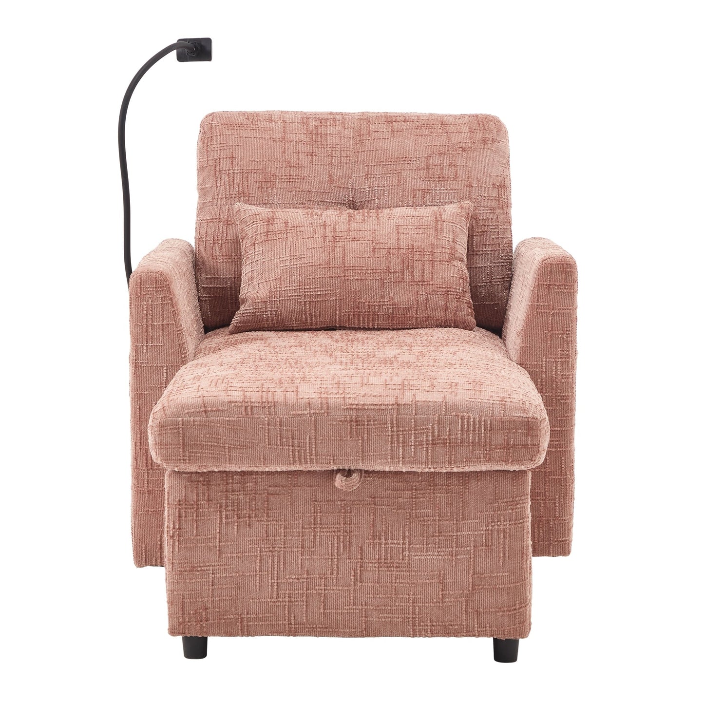 Canapé inclinable multifonction pour personne paresseuse, dossier de rangement avec support pour téléphone portable, fauteuil de loisirs simple en chenille