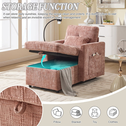 Canapé inclinable multifonction pour personne paresseuse, dossier de rangement avec support pour téléphone portable, fauteuil de loisirs simple en chenille