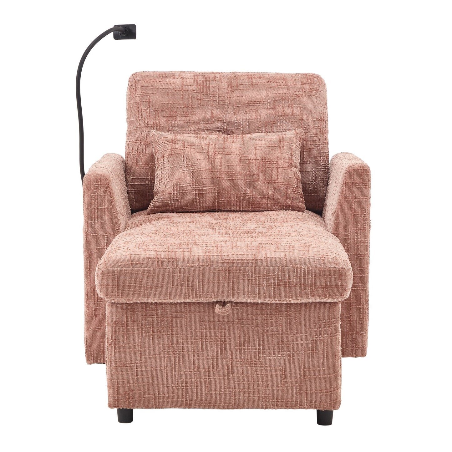 Canapé inclinable multifonction pour personne paresseuse, dossier de rangement avec support pour téléphone portable, fauteuil de loisirs simple en chenille