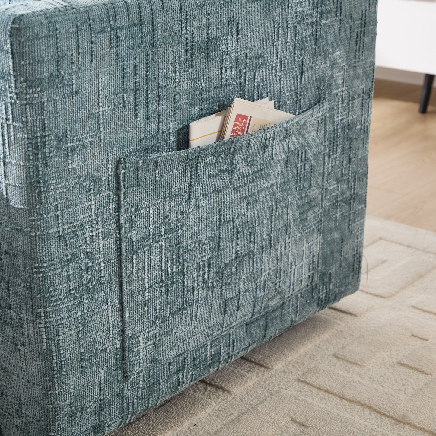 Canapé inclinable multifonction pour personne paresseuse, dossier de rangement avec support pour téléphone portable, fauteuil de loisirs simple en chenille