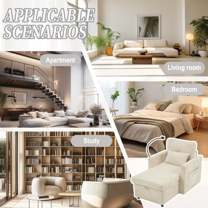 Canapé inclinable multifonction pour personne paresseuse, dossier de rangement avec support pour téléphone portable, fauteuil de loisirs simple en chenille