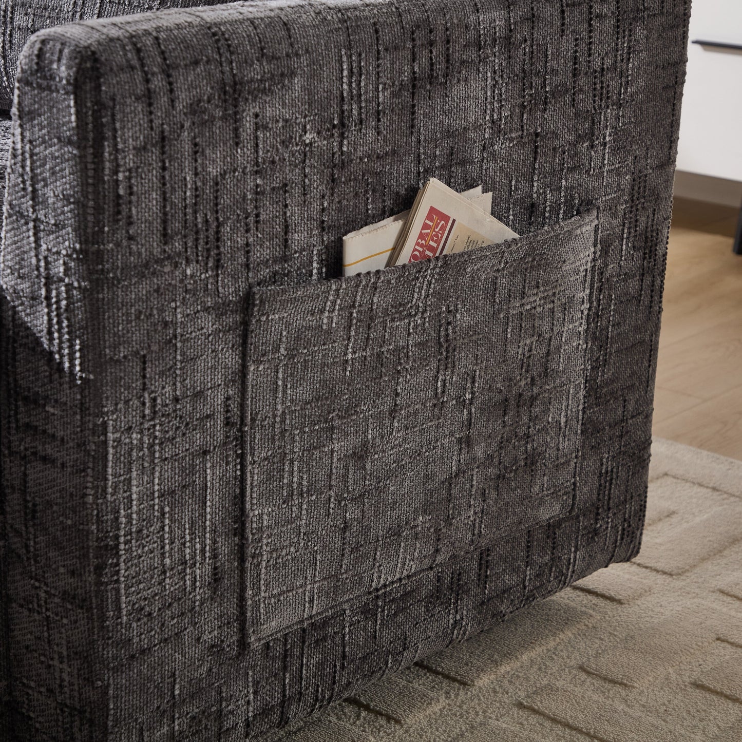 Canapé inclinable multifonction pour personne paresseuse, dossier de rangement avec support pour téléphone portable, fauteuil de loisirs simple en chenille