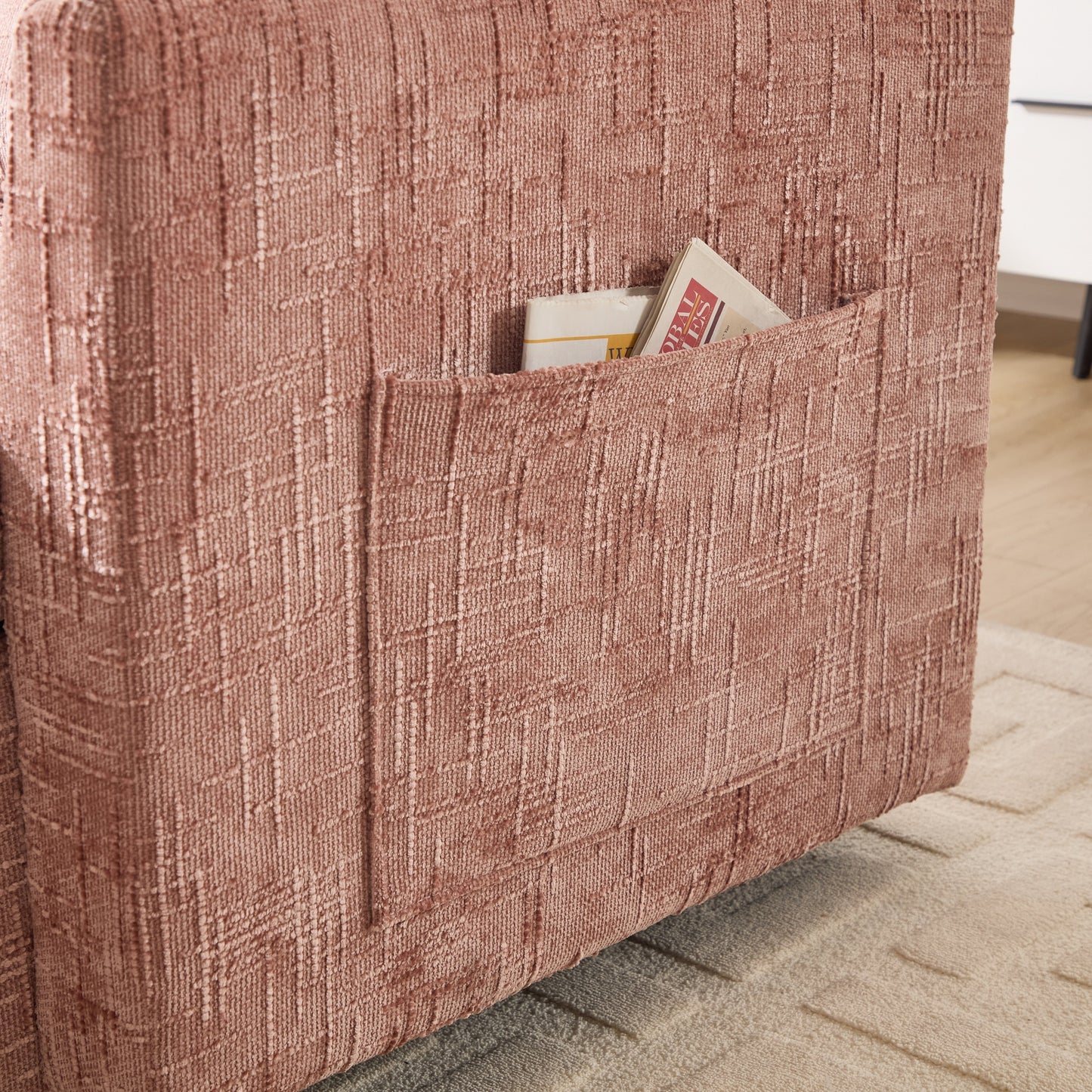 Canapé inclinable multifonction pour personne paresseuse, dossier de rangement avec support pour téléphone portable, fauteuil de loisirs simple en chenille