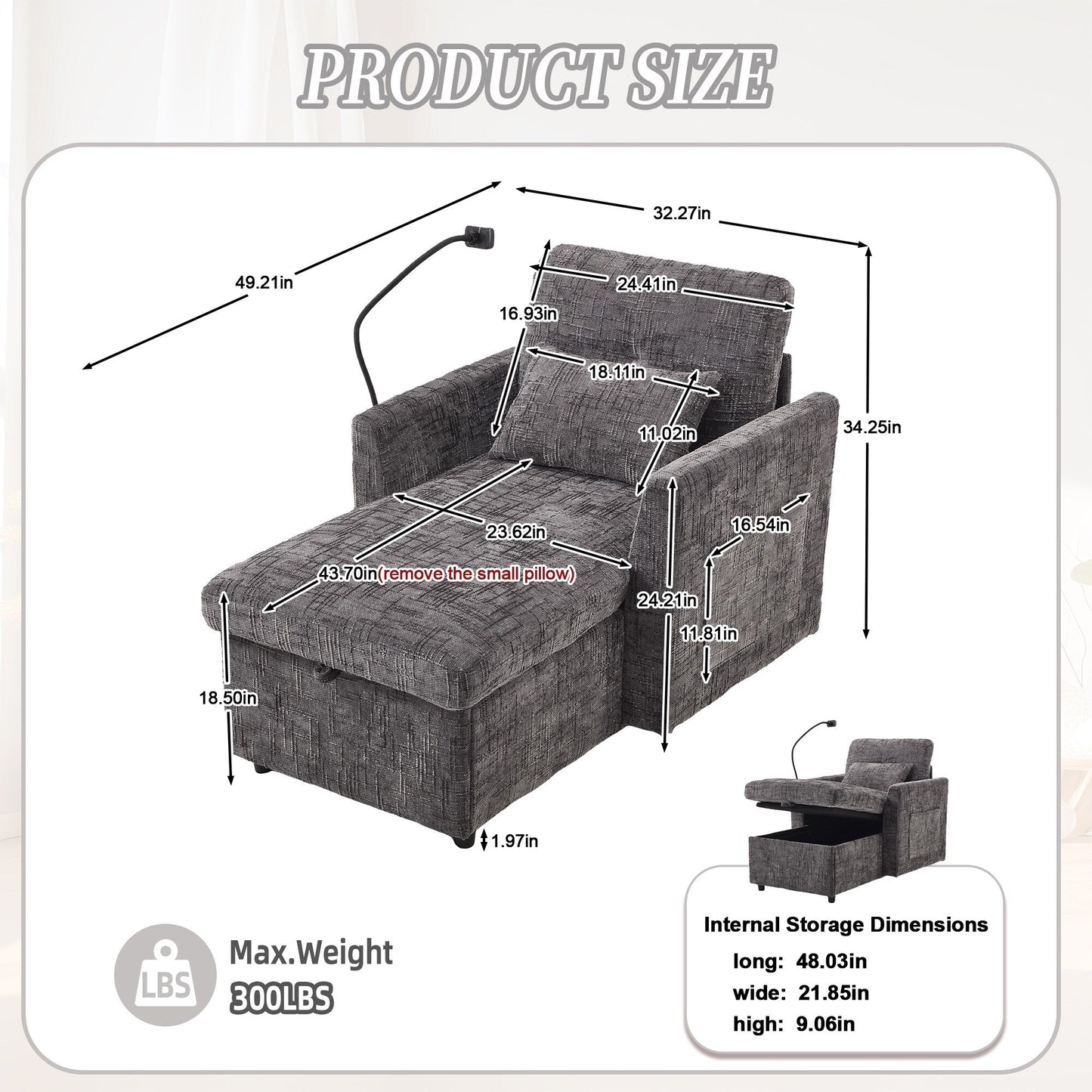 Canapé inclinable multifonction pour personne paresseuse, dossier de rangement avec support pour téléphone portable, fauteuil de loisirs simple en chenille