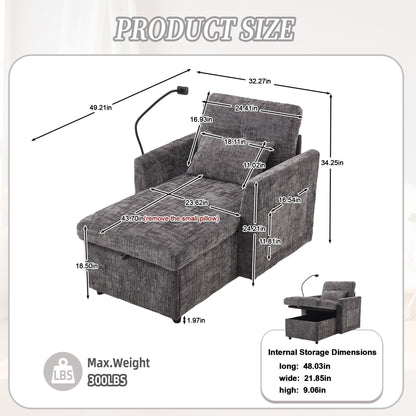 Canapé inclinable multifonction pour personne paresseuse, dossier de rangement avec support pour téléphone portable, fauteuil de loisirs simple en chenille