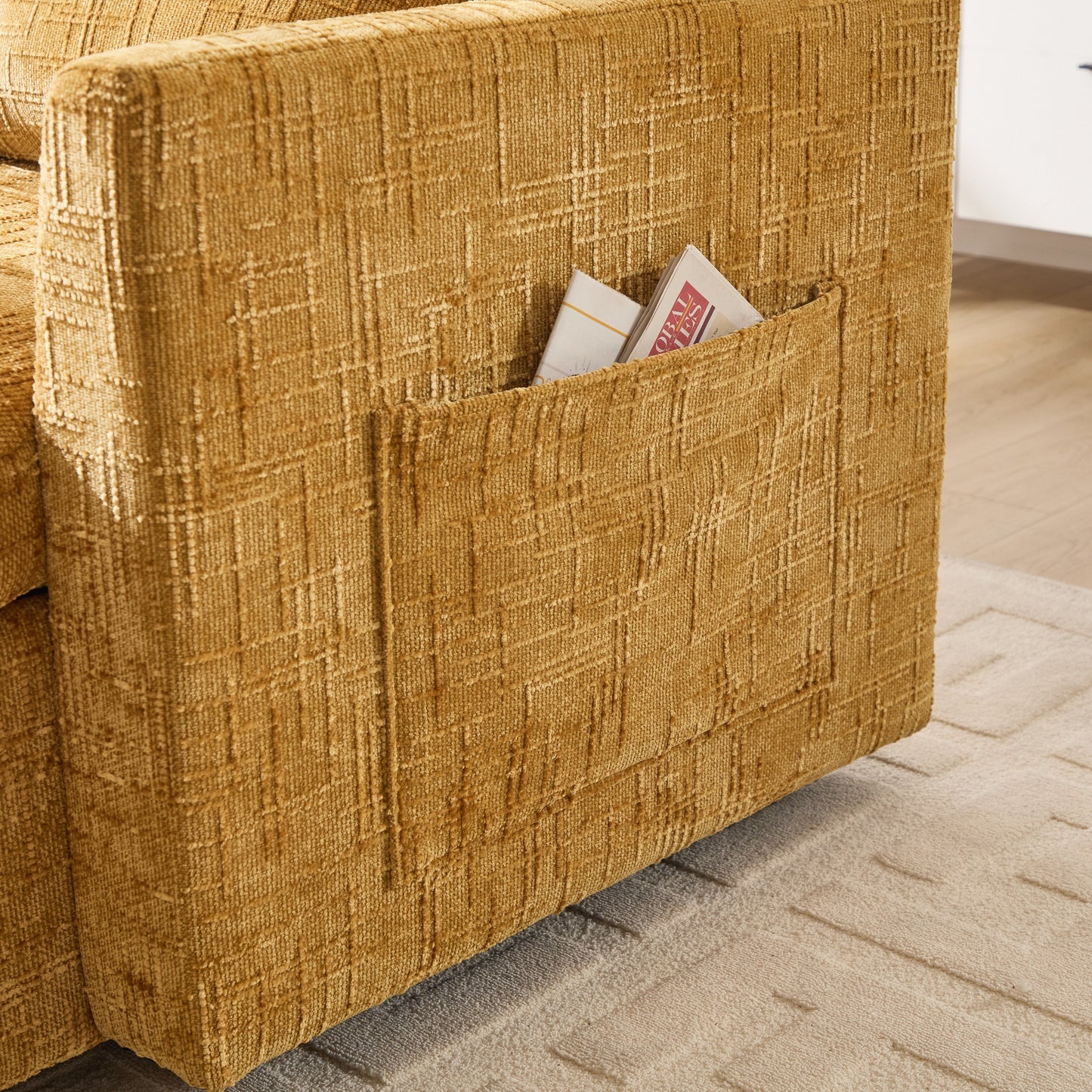 Canapé inclinable multifonction pour personne paresseuse, dossier de rangement avec support pour téléphone portable, fauteuil de loisirs simple en chenille