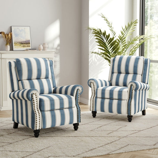 Fauteuil inclinable à dossier rembourré avec tête de clou