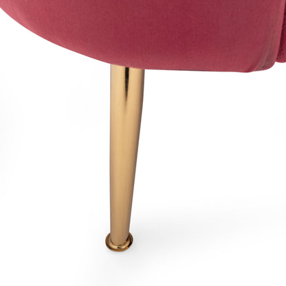 Canapé 3 places en velours naturel 76,25 avec coutures en canal et pieds en métal pour le salon