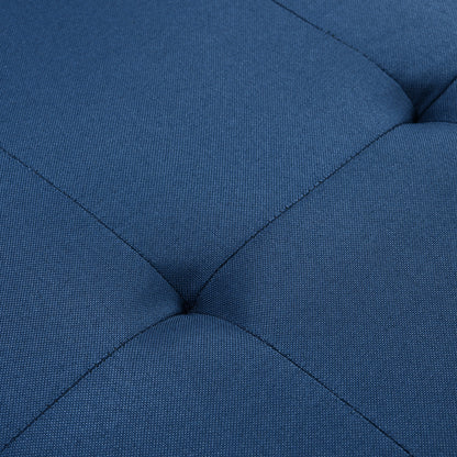 Canapé-lit convertible 3 en 1 moderne bleu marine de 27,5 po avec dossier réglable et oreiller pour le salon