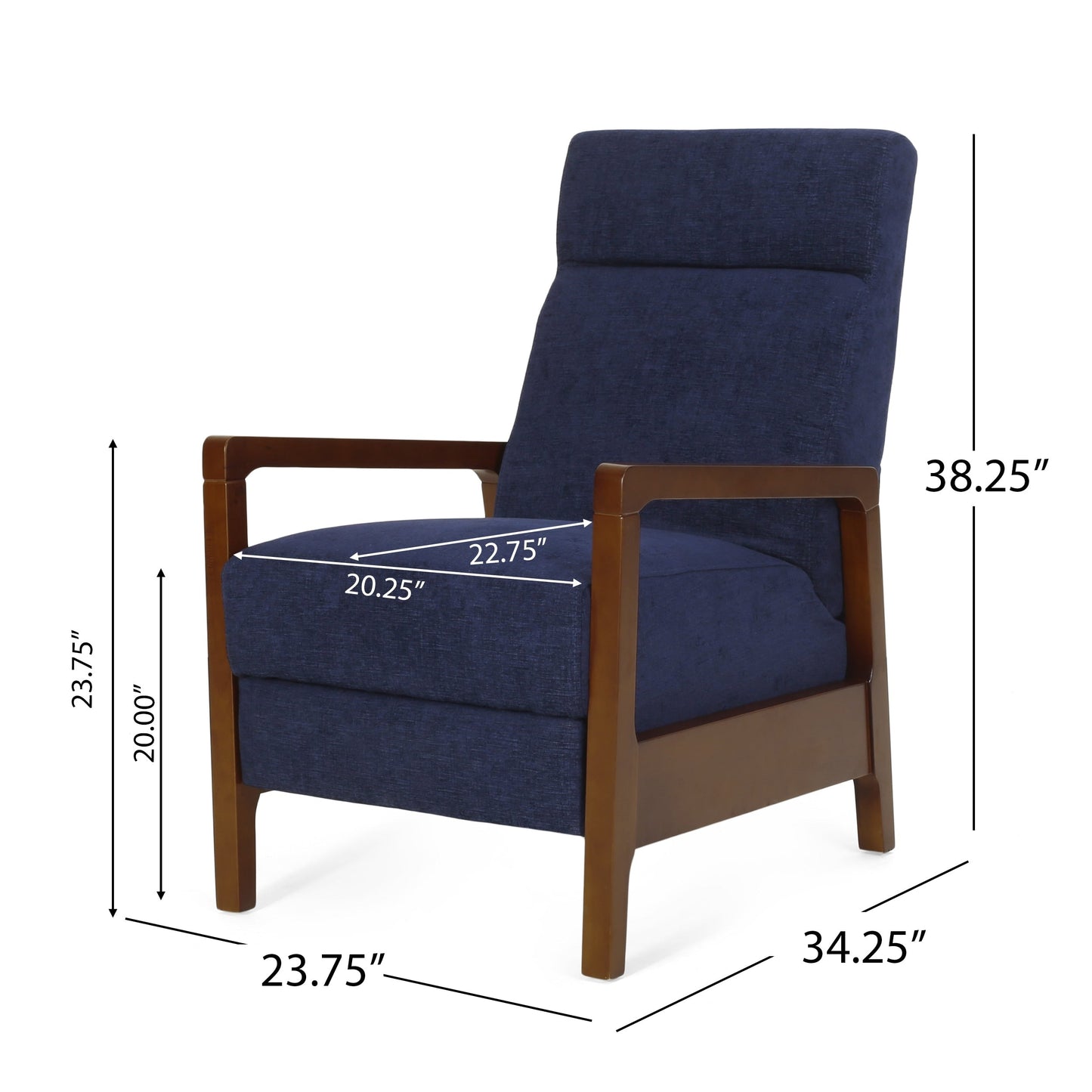 Fauteuil inclinable à dossier cascade Neihart par Christopher Knight Home